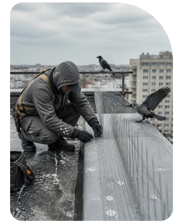 Защита от ворон под ключ в Отрадном по цене от 5435 р. | Сенат-Трд